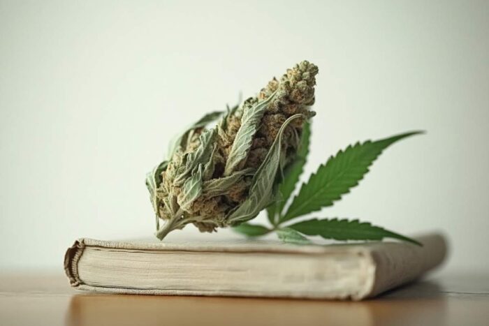 fleurs de cbd et livre