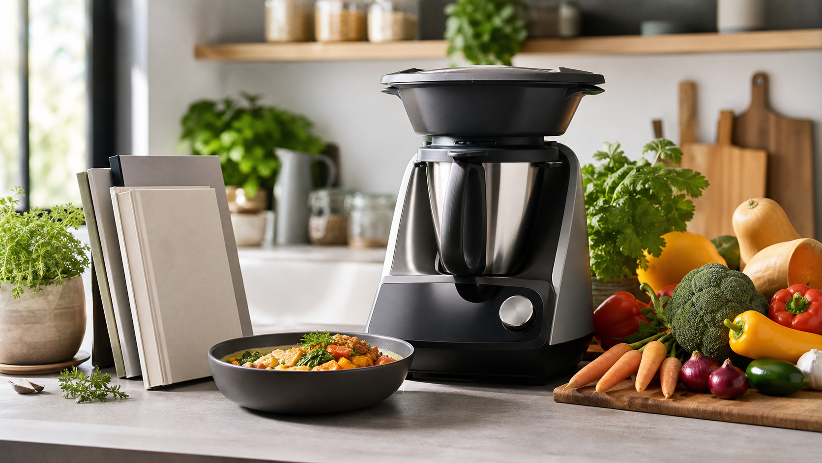 Robot cuiseur et livres de recettes pour Monsieur Cuisine
